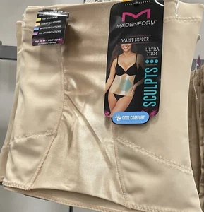 Maidenform Shaper Cool Comfort Ultra Firm Beige Women's Waistnipper XL - Picture 1 of 5