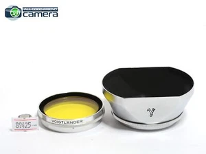 Voigtlander 49mm 310/49 Lens Hood + G2 49s AR Yellow Filter *MINT* - Picture 1 of 5