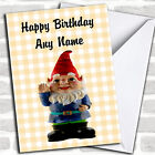 Cute Smiling Gnome Birthday Customised Card