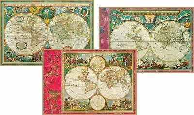 Caspari Assorted Boxed Note Cards, World Maps - Box of 8 (62603.46) - Image 1 of 2
