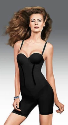Flexees Easy-Up Strapless Unitard #2356 negro nuevo con etiquetas Foto 1 de 2