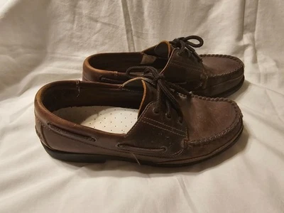 Thom McAn brown leather deck shoes Men's Size 6.5 - Image 1 of 4