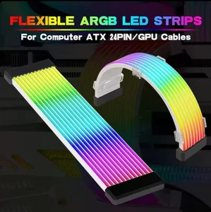 ARGB 24pin ATX PSU Cable Cover 5v ARGB Strimer 24pin - FAST SHIPPING-US SELLER - Picture 1 of 6