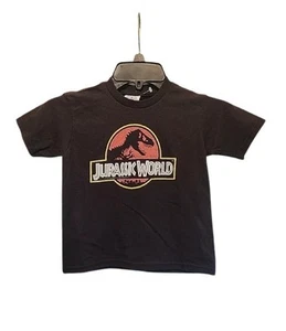 New Jurassic World T-Rex Logo Boys Toddler Size 3T Black Cotton Tee - Picture 1 of 4