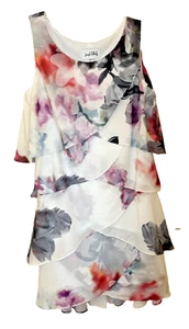 Vestido Joseph Ribkoff Pullover 4 Niveles Floral Multicolor Sin Mangas Talla 12 - Imagen 1 de 3