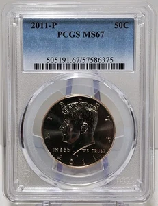 2011-P Kennedy Half dollar PCGS MS67 - Picture 1 of 4