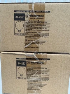 12 Westinghouse 04222 40G25/W/130 40W G25 Medium Base White Coated Vanity Lamp - Picture 1 of 6