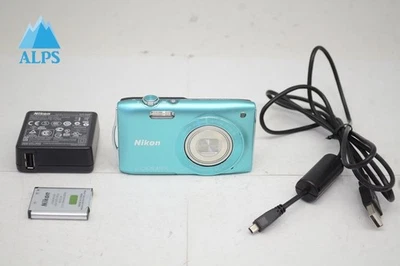 [Como Nueva] Cámara digital compacta Nikon COOLPIX S3300 16,0 MP verde menta #251022k Foto 1 de 4