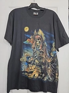 Camisa De Colección Calavera Shirtz Doble Cara Esqueleto Negra Talla Grande  - Imagen 1 de 5