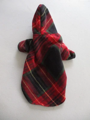 XS fleece dog coat Christmas handmade - Image 1 of 2