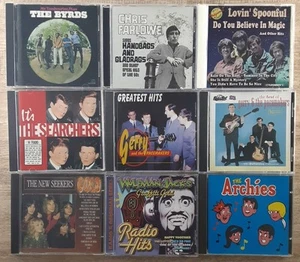 Rock n Roll CD lot x 9 Byrds Lovin' Spoonful Archies Searchers New Seekers Wolfm - Picture 1 of 3