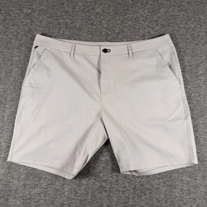 Public Rec Shorts Mens 34 Gray Chino Performance Golf Stretch Zip Pocket Travel - Picture 1 of 10