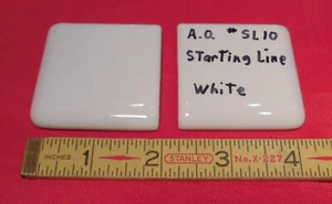 2 pcs. Starting Line White 2" X 2" X 5/16" Ceramic Surface Bullnose Corner Tiles - Picture 1 of 10