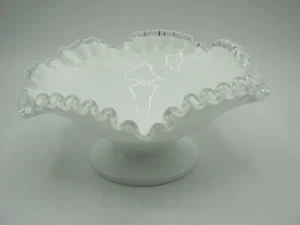 Fenton Silver Crest Milk Glass Comport Footed Flared #7430 YOP 1961 - Picture 1 of 7