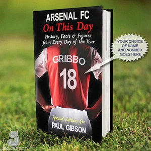 ARSENAL Book, PERSONALISED. History Facts. Arsenal Fan Gift. Football Gift Idea - Picture 1 of 4