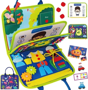 Toddler Busy Board Montessori Toys for 1 2 3 4 Year Old Girls/Boys Sensory Board - Picture 1 of 11