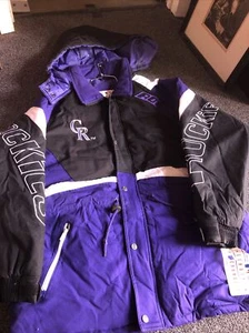RARE Vintage 90’s NOS Colorado ROCKIES Trench Coat Parka Size L- MLB - Picture 1 of 9
