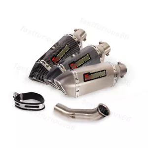 Modified Exhaust Muffler Mid Pipe 51mm Tips For Duke 390 125 250 RC390 2017-2020 - Picture 1 of 15