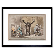 Painting Satire 1788 Rowlandson Ague & Fever Framed Art Print 12x16 Inch