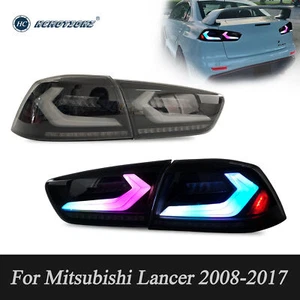 HC RGB LED Tail Lights For Mitsubishi Lancer EVO X 2008-2017 Start Up Animation - Picture 1 of 16