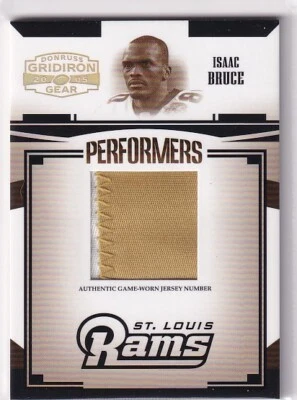 Isaac Bruce 2005 Donruss Gridiron Gear P-23 Performers Jerseys Numbers /100 Rams - Image 1 of 2