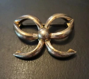 Vintage Napier Sterling Silver 925 Vermeil Bow Brooch  - Picture 1 of 6