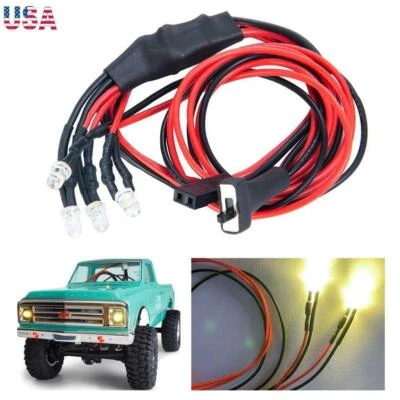 Headlights Bumper Lights Fog Light Spotlight For Axial SCX24 1/24 RC Crawler Car - Image 1 of 4