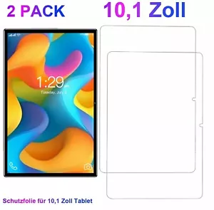 2 Stück Schutzfolie Kratzfest Panzer Schutz Glas für 10,1 Zoll Tablet - Bild 1 von 6