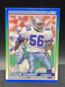 EUGENE LOCKHART SIGNED NFL COWBOYS CARD, COA (726) - Picture 1 of 3