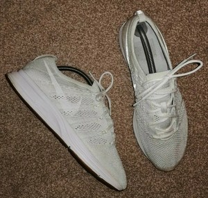 mens white flyknit trainers