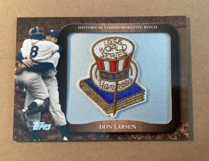 2009 Topps Historical Commemorative Patch Don Larsen LPR-21 1956 World Series - Picture 1 of 2