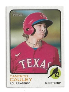 CAMERON CAULEY 2022 Topps Heritage Minor Base Card ACL Rangers (#199) - Picture 1 of 2