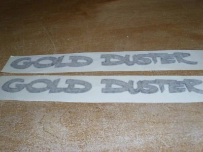1970 1971 1972 PLYMOUTH GOLD DUSTER FENDER DECAL SET 3P - Image 1 of 2