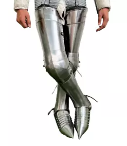 Medieval Gothic leg full armor with shoes, viking epic cosplay,knight steel leg - Picture 1 of 10