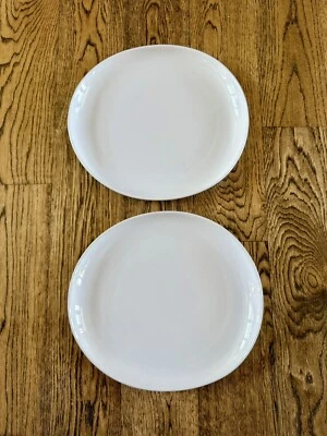 Better Homes And Gardens Monroe Set Of 2 White Oval Dinner Plates Foto 1 de 4