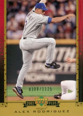 2002 Upper Deck UD Plus Retail Alex Rodriguez 20 Rangers 0308/1125 - Image 1 of 2