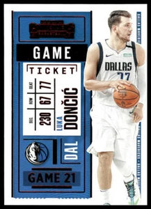 2020-21 Panini Contenders #85 Luka Doncic Game Ticket Red Dallas Mavericks - Picture 1 of 2
