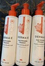 3-Derma E Anti-Wrinkle Cleanser 6 oz Pump Vitamin A & Glycolic Acid BBD 8/19 H34