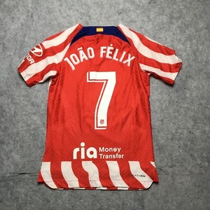 Nike Atletico Madrid Joao Felix #7 Jersey Mens Small S Red Striped Home ADV - Picture 1 of 17