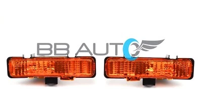 83-94 CHEVY S10 BLAZER GMC S15 JIMMY FRONT BUMPER PARK SIGNAL LIGHT LENS SET NEW - Image 1 of 4