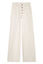 Womens Jeans Wide Leg Flare High Rise Denim Luxury Ex Massimo Dutti RRP £59.95
