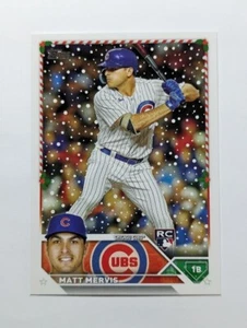 Matt Mervis Rookie RC 2023 Topps Holiday Baseball Card #H48 Chicago Cubs - Picture 1 of 2