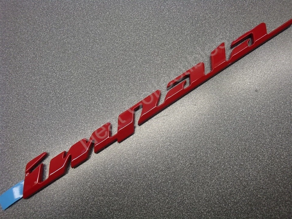 Nuevo de Lote Antiguo Chevrolet Impala 7 1/2" Tapa del maletero Placa de identificación Emblema Brillante 2002-03 Rojo 81U  Foto 1 de 1