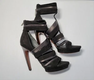 Emilio Puccini Black Scrappy Heels 7 1/2M - Picture 1 of 5