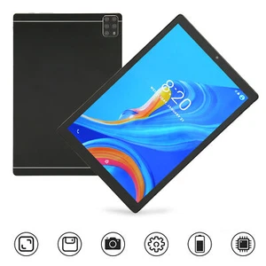 Black 10.1in Tablet For 12.0 5G WiFi 6GB 128GB Front 2MP Rear 5MP 10 New - Picture 1 of 12