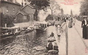 MAIDENHEAD INGLATERRA REINO UNIDO DEJANDO CERRADURA DE BOULTER 1910 POSTAL VINTAGE 080724 T - Imagen 1 de 2