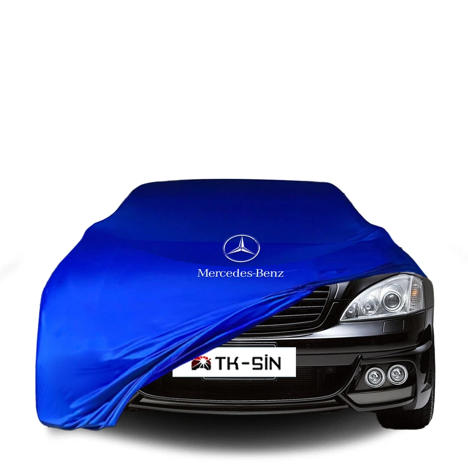 MERCEDES BENZ S W221 Custom Fit İndoor Car Cover W/logo Red Black Gray Blue Foto 1 de 4