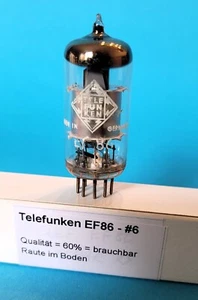 Telefunken EF86, geprüft 60% = noch i.O. - #6 - Bild 1 von 2