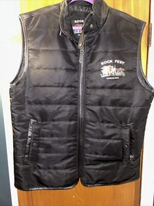 Rock Fest Barcelona Road crew Black Nylon Zip-Up Vest 3X Unworn(made In London) - Picture 1 of 12