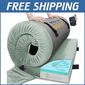 Versatile Roll-Up Memory Foam Mattress with Washable Cover - Perfect for Camping - Picture 1 of 9